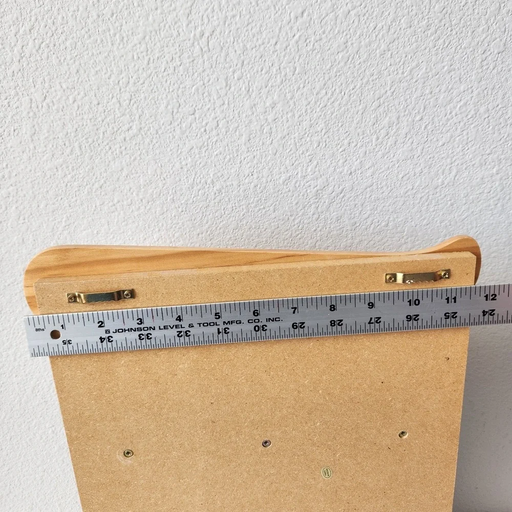 Vintage Blonde Light Wood 9 Baseball Hanging Wall Display Holder‎ Decor